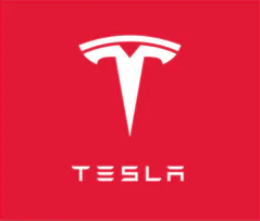 official Tesla logo being used as reference for being catering customer of Charcuterie Düsseldorf 