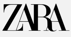 ZARA-Logo in schlichtem schwarzen Schriftzug auf weißem Hintergrund. Das weltweit führende Modeunternehmen bietet erschwingliche und stilvolle Kleidung, Schuhe und Accessoires. Ideal für Mode, Bekleidung und Accessoires.